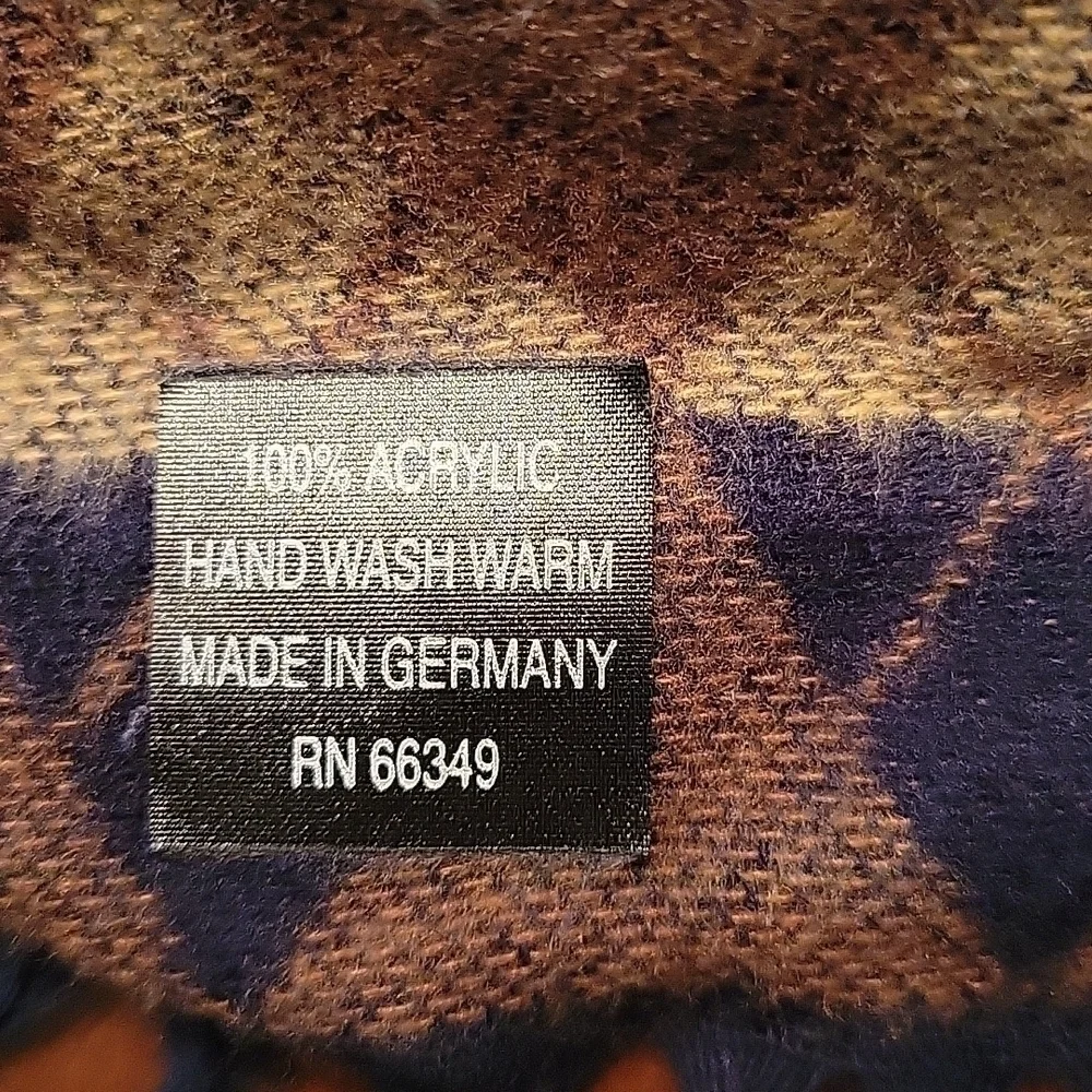 Argyle Acrylic Cashmink Scarf Made in Germany